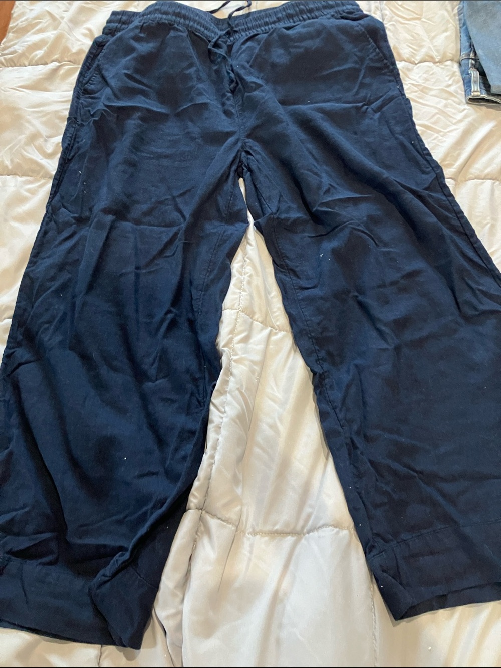 Time and Tru Navy Wide Leg Drawstring Pants